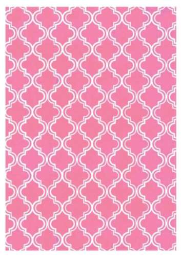 Printed Wafer Paper - Moroccan Pastel Pink - Click Image to Close